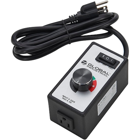 Global Industrial Variable Speed Control Switch with 6 ft Plug, 120V 293163